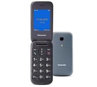 Panasonic KX-TU400EXG - Teléfono Móvil Para Personas Mayores (Botón SOS, Pantalla color TFT 2.4", 450HRS en Reposo, 4HRS de Conversación, Linterna, Cámara, Bluetooth), color Gris