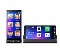 Teléfono Móvil para Personas Mayores MAXCOM-MS601, Smartphone para Mayores con WhatsApp, Iconos Grandes, Botón SOS, Pantalla Grande 6”, Base de Carga, Volumen Alto, Android 14, Batería 4000 mAh, 64GB