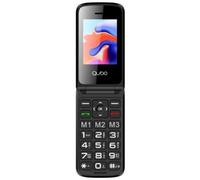 Teléfono Móvil Qubo X-247 4G para Personas Mayores/ Negro y Azul