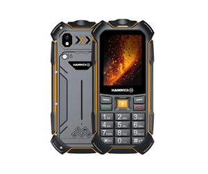 Telefono movil rugerizado hammer boost 2 lte 2.4 pulgadas - 2mpx - 4g - negro - naranja