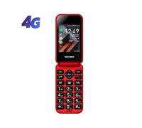 Teléfono Móvil Telefunken S740 para Personas Mayores/ Rojo