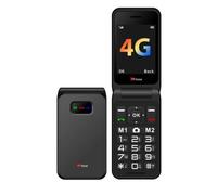 Teléfono móvil TTfone TT760 4G con botones grandes para personas mayores y botón de asistencia de emergencia (negro, con cable USB