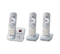 Teléfono Panasonic KX-TG6823 DECT Altavoz Identificador de llamadas Plata Blanco