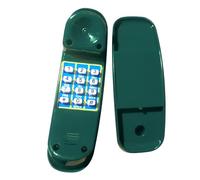 Teléfono para niños, Teléfono de Juguete de simulación con Botones Base y Digitales, Accesorios Seguros para la casa de Juegos Suave y educativa para Aprendizaje Interactivo de 3+/ 8.5 Pulgadas (Verd