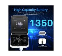 Teléfono Plegable A50 Pro con Doble Tarjeta SIM, GSM, Grabación Automática de Llamadas, Pantalla de 2,4 Pulgadas, Teléfono Móvil Plegable Tipo C,