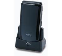 Teléfono plegable VOCA con botones grandes para personas mayores | 4G LTE libre | Volumen alto | Botón SOS | Marcación rápida | Texto predictivo | Base de carga | V340 (Negro)