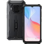 Teléfono Resistente Blackview BV6200 Pro, 12GB+128GB(1TB Extensión), Batería 13000mAh, 6.56'' HD+, ArcSoft® 13MP+8MP, Android 13 Dual SIM, IP68 MIL-STD-810H Smartphone Antigolpes Impermeable, Negro