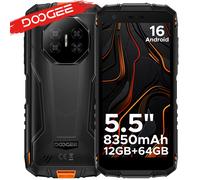 Teléfono Resistente DOOGEE Fire 3 de 5.5 Pulgadas, 12 GB de RAM (3+9), 64 GB de ROM, Batería de 8350 mAh, Android 16, Widevine L1, Compatible con Google Pay, Teléfono Inteligente con NFC 3GB 64GB Oran