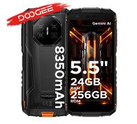 Teléfono Resistente DOOGEE Fire 3 Ultra de 5.5 Pulgadas, Batería Gemini AI de 24GB (6 18), 256GB, Compatible con Widevine L1, Android 15, NFC 6 Go Go Green