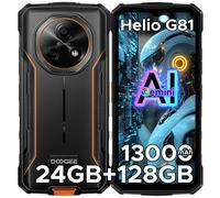Doogee Teléfono resistente Fire 5 Pro Gemini Ai - 13000mAh, Helio G81, 24GB/128GB, 6.6" 90Hz - Gris