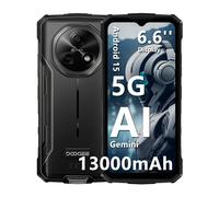 DOOGEE Fire 7 5G teléfono resistente 13000mAh batería Android 15 6,6 ''pantalla 64MP cámara dimensión 6300 versión Global Smartphone NFC 4GB 256GB Green