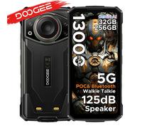 Teléfono Resistente DOOGEE Fire 7 Ultra 5G, Walkie Talkie POC, Batería de 13000 mAh, 32 GB de RAM (8+24), 256 GB de ROM, Dimensity 6300, NFC 8GB 256GB Golden