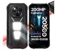 Teléfono Resistente DOOGEE V Max LR 5G con Telémetro Láser, Luces Dobles para Camping, 16 GB de RAM, 512 GB de ROM, Pantalla de 6.78'', Batería de 20500 mAh 16GB 512GB Gray