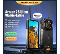 Teléfono resistente Ulefone Armor 26 Ultra Walkie Talkie 5G, 120 W, 15600 mAh, 200 MP+64 MP+50 MP, NFC, pantalla FHD+ de 6,78 pulgadas, resistente al agua 26 Ultra WT Combo 8