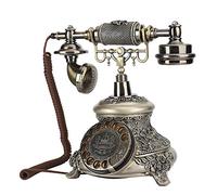 Teléfono Retro Teléfono Antiguo de línea Fija de la Vendimia Placa giratoria clásica Dial Teléfono de rotación para el hogar