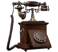 Teléfono Retro, teléfono Vintage, teléfono Antiguo de Madera Maciza, Dial Giratorio, teléfono Retro Antiguo, teléfono Fijo Chino for el hogar y la Oficina