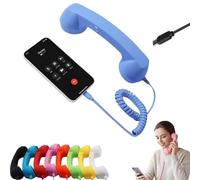 Teléfono Retro Vintage De Los Años 90, Receptor De Teléfono Fijo con Micrófono Y Altavoz, USB-C/Jack Y Botón De Respuesta.