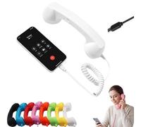 Teléfono Retro Vintage De Los Años 90, Receptor De Teléfono Fijo con Micrófono Y Altavoz, USB-C/Jack Y Botón De Respuesta.