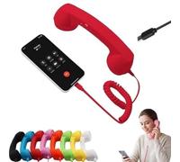 Teléfono Retro Vintage De Los Años 90, Receptor De Teléfono Fijo con Micrófono Y Altavoz, USB-C/Jack Y Botón De Respuesta.