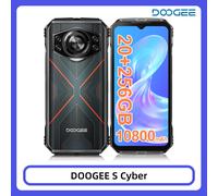 Teléfono Robusto DOOGEE S Cyber, 20GB+256GB, Pantalla IPS de 6.58" y 90Hz, Batería Grande de 10800mAh, Cámara Principal IA de 50MP, Smartphone 8GB 256GB Silver