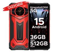 Teléfono robusto DOOGEE S200 Plus 5G AI 36 GB (16 + 20) 512 Go Dimensity para juegos, pantalla trasera de 8'', pantalla principal 16 Go 512 Go gold