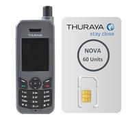 Teléfono satelital Thuraya XT-Lite + SIM Prepagada Nova con 60 Unidades | Validez de 365 días | Cobertura de Voz y SMS para comunicaciones remotas y de Emergencia