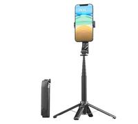 Teléfono Selfie Stick Trípode - Camera Telephip Tripod Stand con remoto inalámbrico | Soporte de aluminio de 4 puntos Stick con control remoto recargable para cámaras y teléfonos inteligentes, tomando