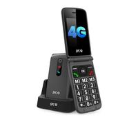 SPC Stella 3 - Teléfono móvil para Mayores con Tapa y 4G | Menú y Teclas Grandes | Botón SOS, configuración remota, Compatible audífonos y Volumen 103dB | Base de Carga y 3 memorias directas, Negro