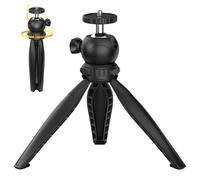 Teléfono Tripod, portátil extensible pequeño Tri Pod, 7,99 x 2,24 x 1,69 pulgadas compacto Tabletop Travel Stand, ligero estable Cellphone Holder for Vlogging, camping, exterior y coche