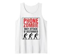Teléfono Zombi Puede atacar si se perturba Camiseta sin Mangas