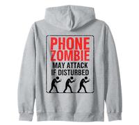 Teléfono Zombi Puede atacar si se perturba Sudadera con Capucha