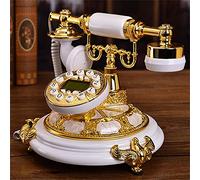 Teléfonos Decorativos Teléfono Antiguo Vintage, Dial Retro Old Fashioned Teléfono Fijo para el hogar Oficina Café Bar Decoración, Estilo Europeo Teléfono Fijo Decoración Regalo