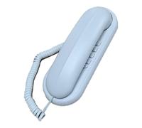 Teléfonos fijos con cable de botón con luz de llamada, pausa de remarcación, soporte de pared o escritorio con cable