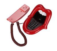 Teléfonos fijos para el hogar, Rojo Multifuncional Forma de Lengua Grande Teléfono Escritorio Teléfono Decoración del hogar