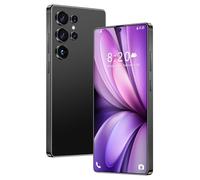 Teléfonos Móviles S25 Ultra Android 14: Smartphone Con Batería De 8000mAh, 16GB 1TB, Pantalla HD De 7,3", Doble SIM 5G/4G, Desbloqueado, Con Huella Dactilar, Reconocimiento Facial,Black-7.3 Inch