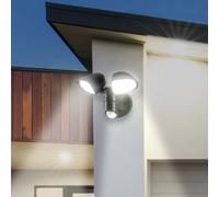 Telefunken Foco de pared exterior con sensor LED Bilbao 2 luces negro