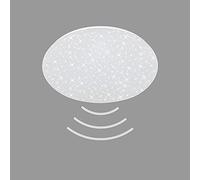 TELEFUNKEN - Lámpara LED de techo con sensor de movimiento, lámpara de techo con sensor de luz diurna, incluye decoración de estrellas, color blanco neutro, 24 W, 2200 lúmenes, blanco, 38 cm 601806TF