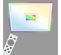 TELEFUNKEN - Panel LED, luz de techo LED, luz de techo regulable, incluye control remoto, RGB interior y luz de fondo, 24 W, 2200 lm, función de temporizador, 445 x 445 x 63 mm (largo x ancho x alto)