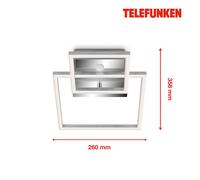 Telefunken Plafón LED con sensor Frame cromo/aluminio 26x36cm