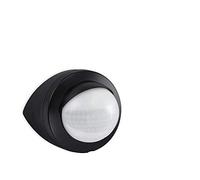 Telefunken - Sensor de Movimiento, Sensor de Movimiento 200°, Alcance máx. 12 m, Incluye Ajuste de Tiempo, Incluye luz Continua, máx. 1000 W, IP44, Negro, 120 x 95 mm (LxD)