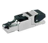Telegärtner J00026A2002 conector RJ45 Negro, Acero inoxidable - Conectores de cable (RJ45, Negro, Acero inoxidable)
