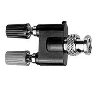 TELEGARTNER Telegaertner J01008A0627 - Adaptador de medición BNC Macho a Hembra de 4 mm, Color Negro y Rojo