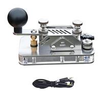 Telegraph Key Trainer, llave profesional CW para práctica, construcción duradera de acero inoxidable y aluminio, ideal para enseñanza física y comunicación de código