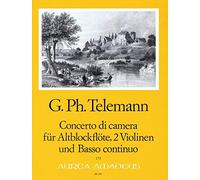 TELEMANN - Concierto de Camara (TWV:43/G3) para Flauta de Pico Alto, 2 Violines y BC(Partitura/Partes)