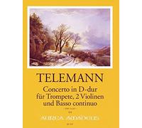 TELEMANN - Concierto en Re Mayor (TWV:51/D 7) para Trompeta, 2 Violines y BC (Partitura/Partes)