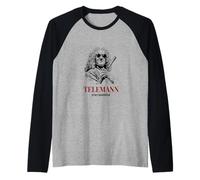 Telemann Stay Baroque Funny Compositor de música clásica Camiseta Manga Raglan
