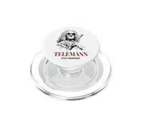 Telemann Stay Baroque Funny Compositor de música clásica PopSockets PopGrip para MagSafe