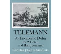 TELEMANN - Trio Sonata en Re Mayor (TWV:42/d 5) para 2 Flautas (2 Violines) y Piano (Pauler/Hess)