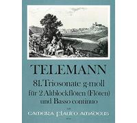 TELEMANN - Trio Sonata en Sol menor para 2 Flautas de Pico Alto (2 Flautas) y Piano (Pauler/Hess)