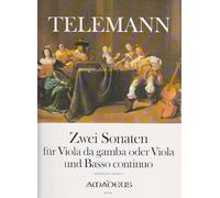Telemann: Two Sonatas In E Minor & A Minor, For Viol Or Viola And Continuo. Partituras para Viola, Continuo, Viola, Acompañamiento de Piano